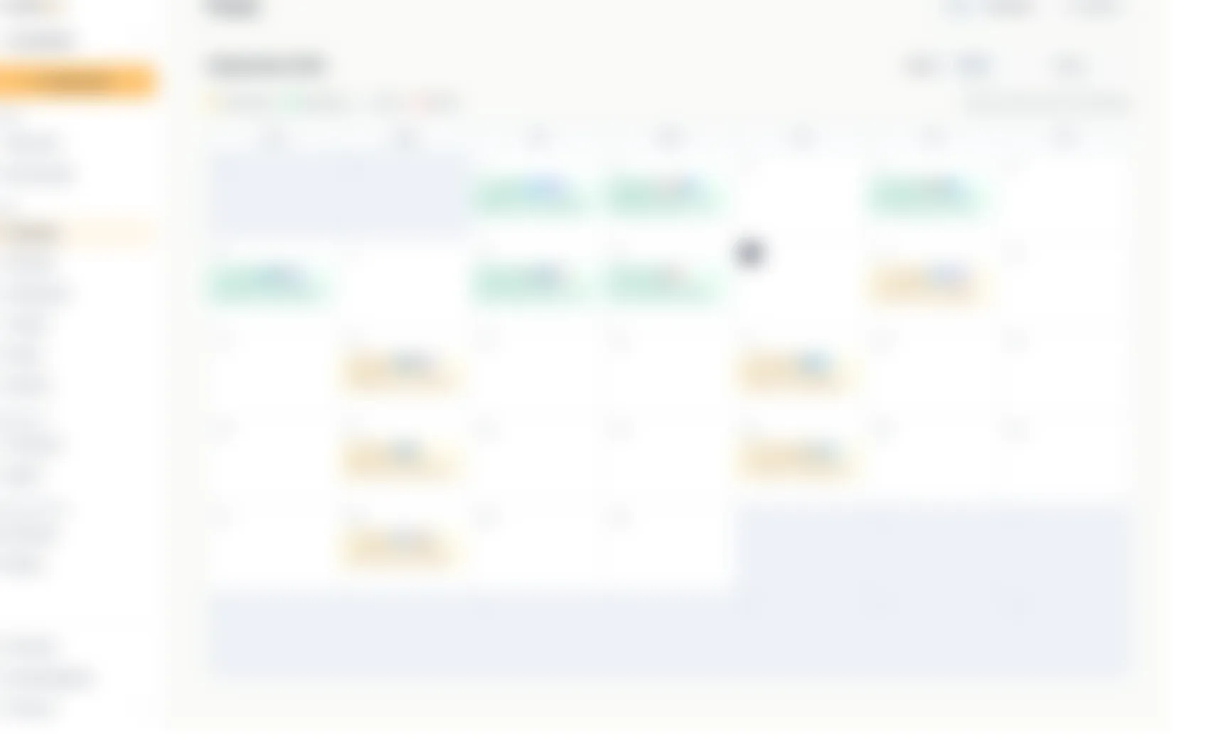 seenpaid content calendar in month view for September 2026, with published and scheduled posts spread across the month, each chip showing its time and the networks it goes to: X, LinkedIn, Bluesky, Threads, Mastodon, Discord, Instagram, Facebook and TikTok